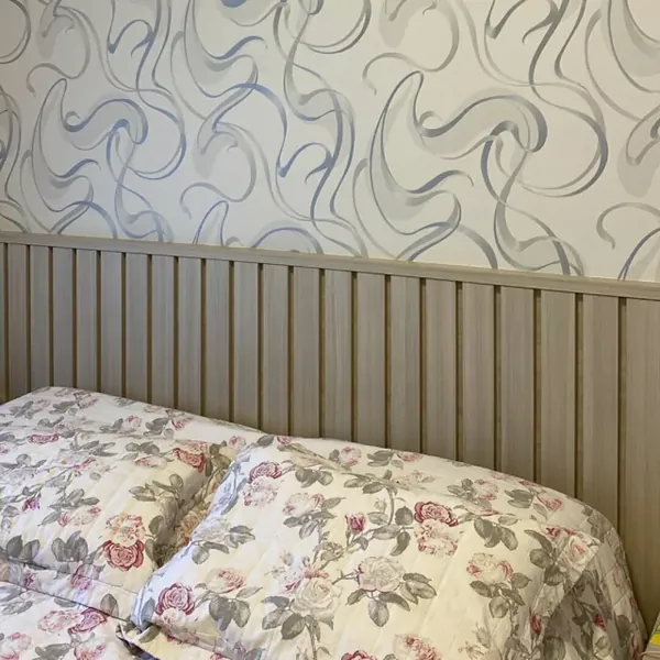 Papel de parede Linhas Abstratas Tons de Cinza com Brilho