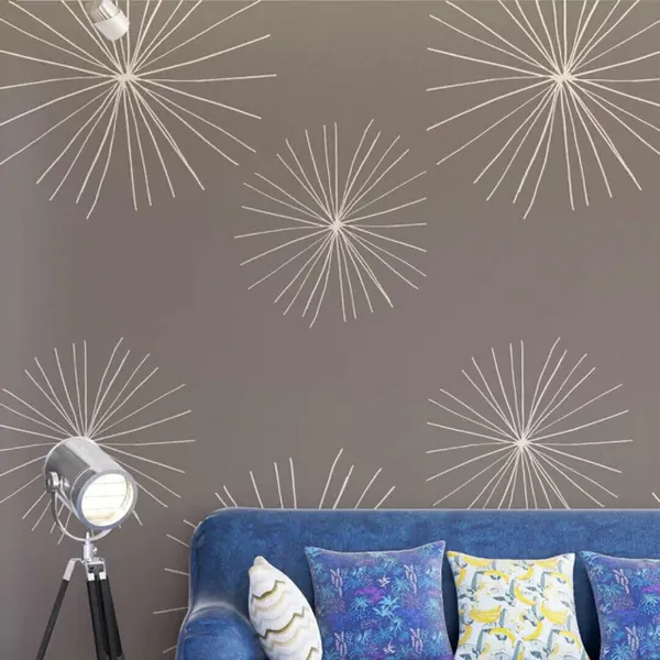 Papel de parede Painel Geométrico Abstrato Cinza