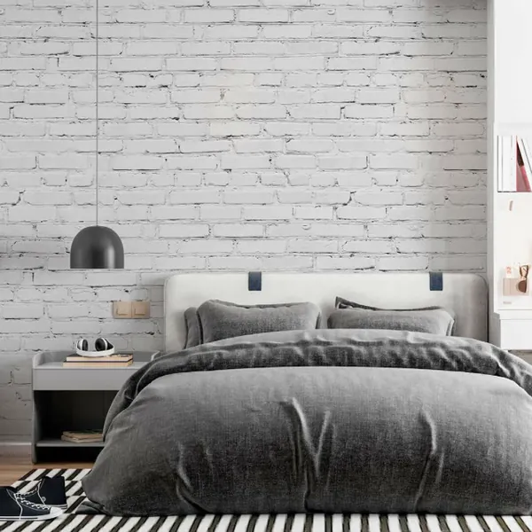 Papel de parede Painel Tijolinho Branco